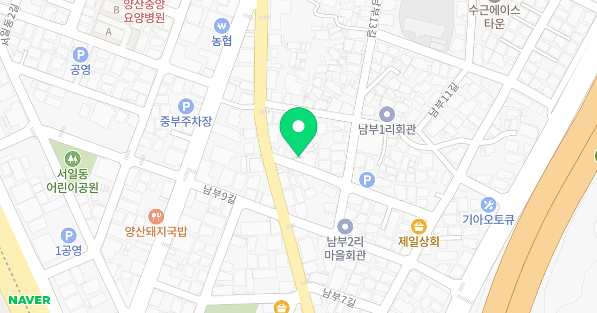 카멜롯 위치 지도 - 경상남도 양산시 남부10길 3