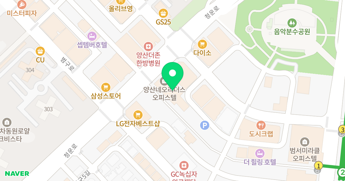 네오 리더스 위치 지도 - 경상남도 양산시 물금읍 청운로 346