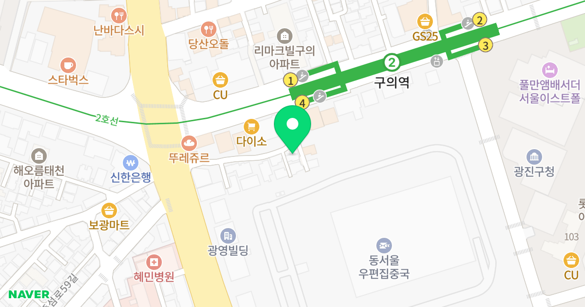 (680-16) 위치 지도 - 서울특별시 광진구 자양로16길 22