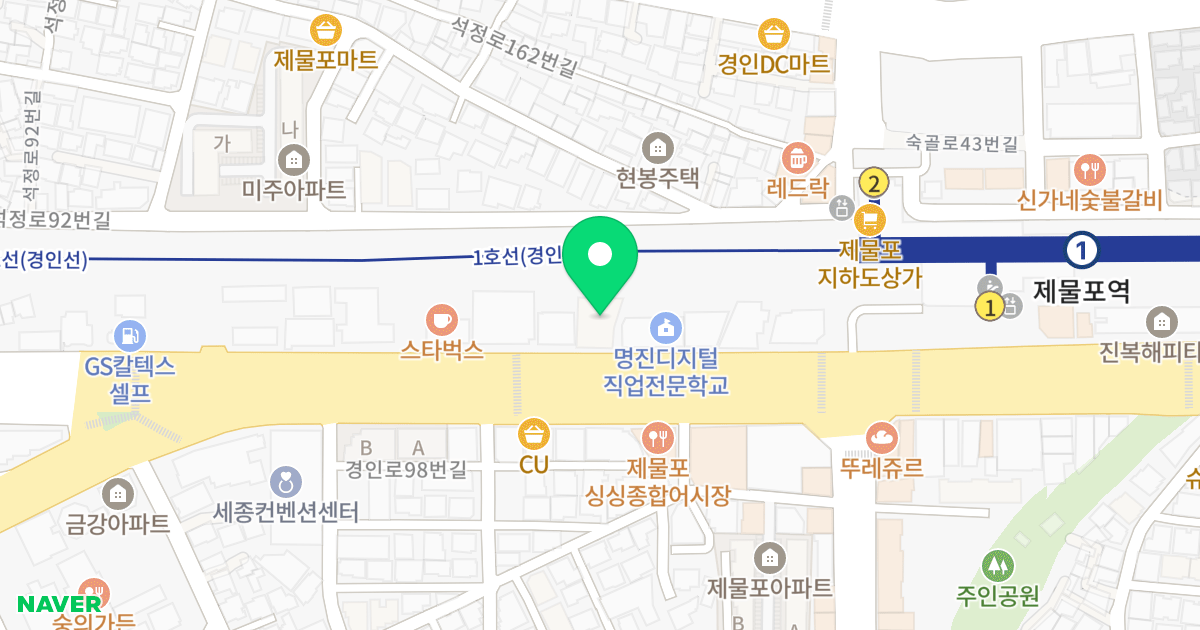 다송캐슬 위치 지도 - 인천광역시 미추홀구 경인로 111