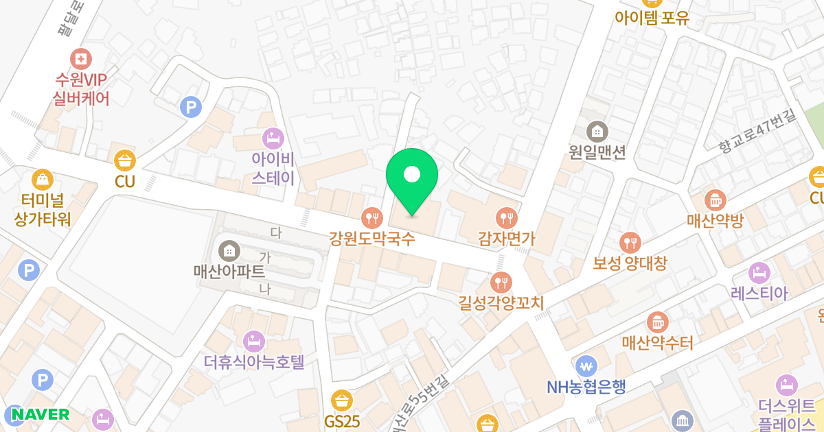 센트럴시티뷰 위치 지도 - 경기도 수원시 팔달구 갓매산로 66