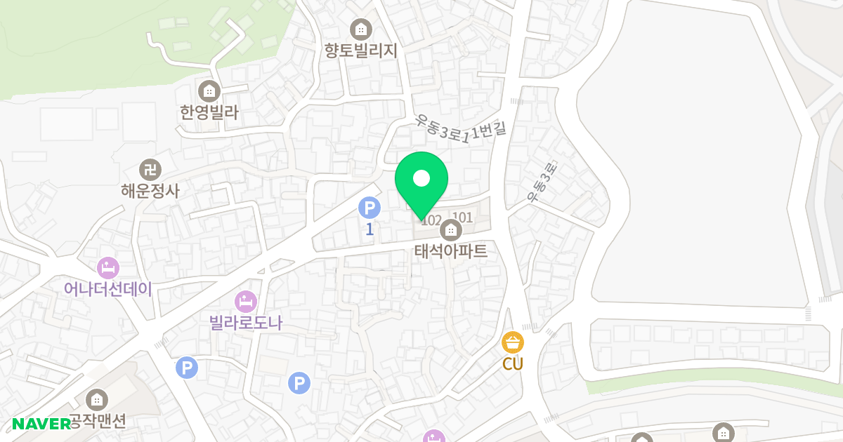 태석아파트 위치 지도 - 부산광역시 해운대구 우동2로30번가길 23