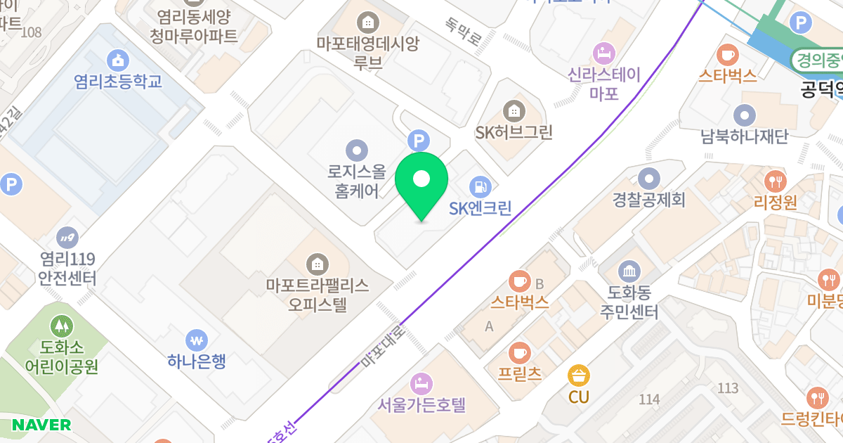 에비뉴 67 위치 지도 - 서울특별시 마포구 마포대로 67