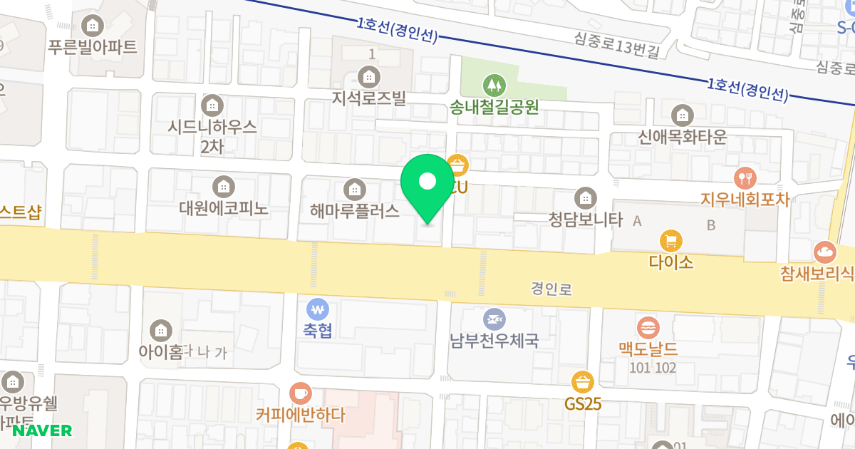 송내동 564-5 주상복합시설 위치 지도 - 경기도 부천시 소사구  157