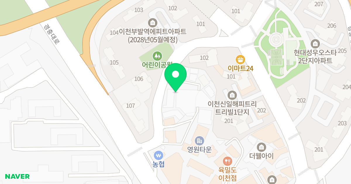 미지프라자 위치 지도 - 경기도 이천시 부발읍 경충대로2110번길 14-1