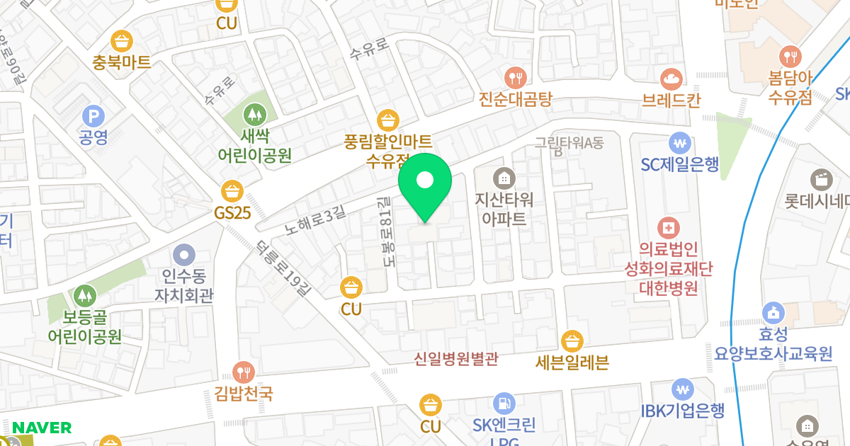 두온아파트 위치 지도 - 서울특별시 강북구 도봉로81길 42-8