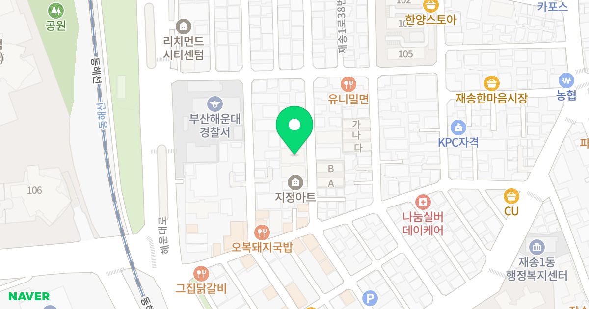 센텀더휴인 위치 지도 - 부산광역시 해운대구 재송1로32번길 52