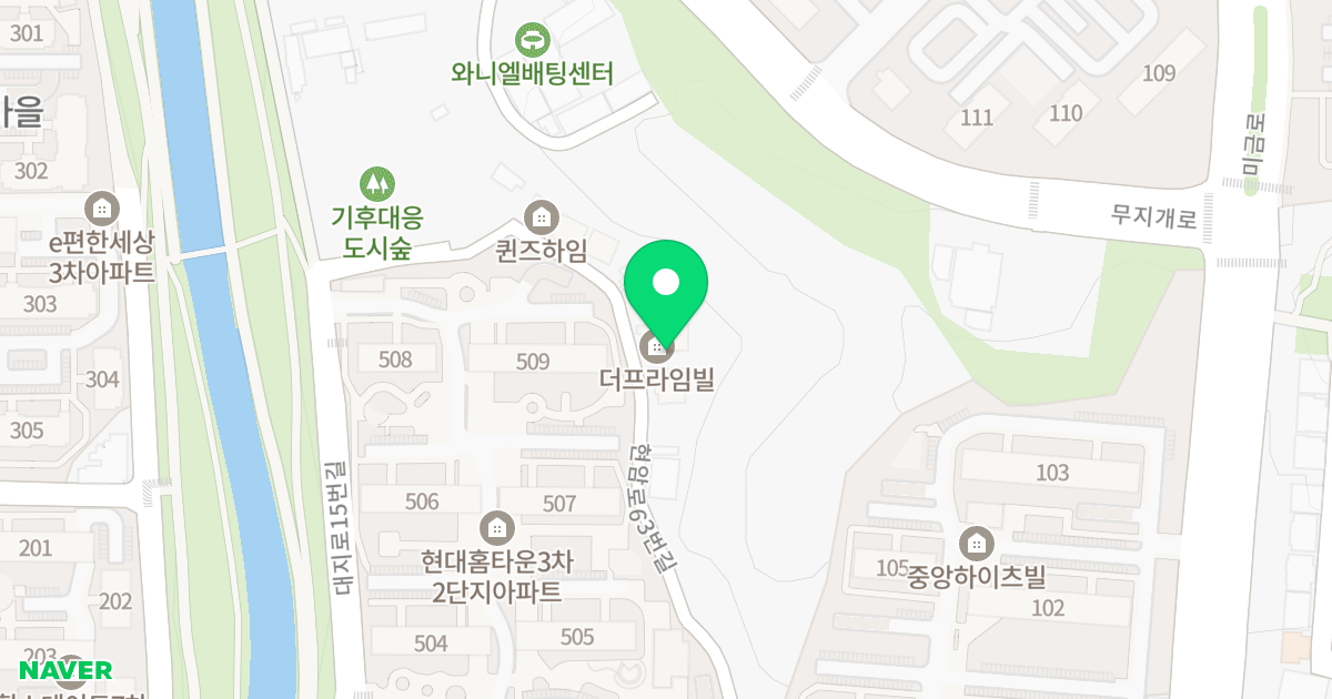 더프라임 위치 지도 - 경기도 용인시 수지구 현암로63번길 30