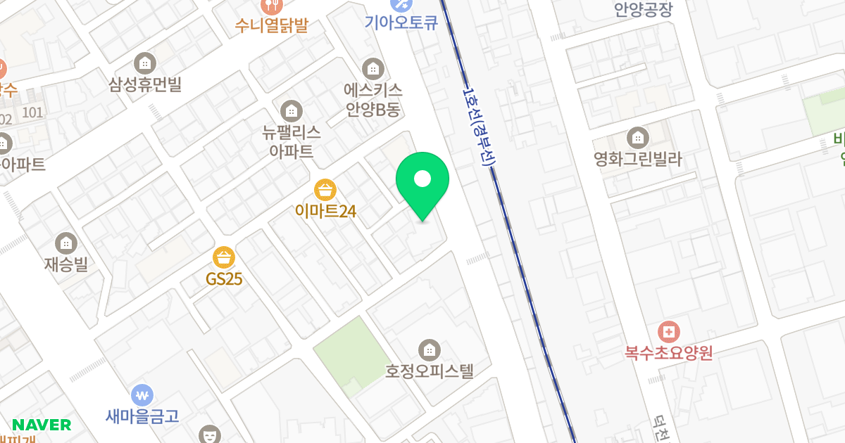 비전타워 위치 지도 - 경기도 안양시 만안구 만안로 57