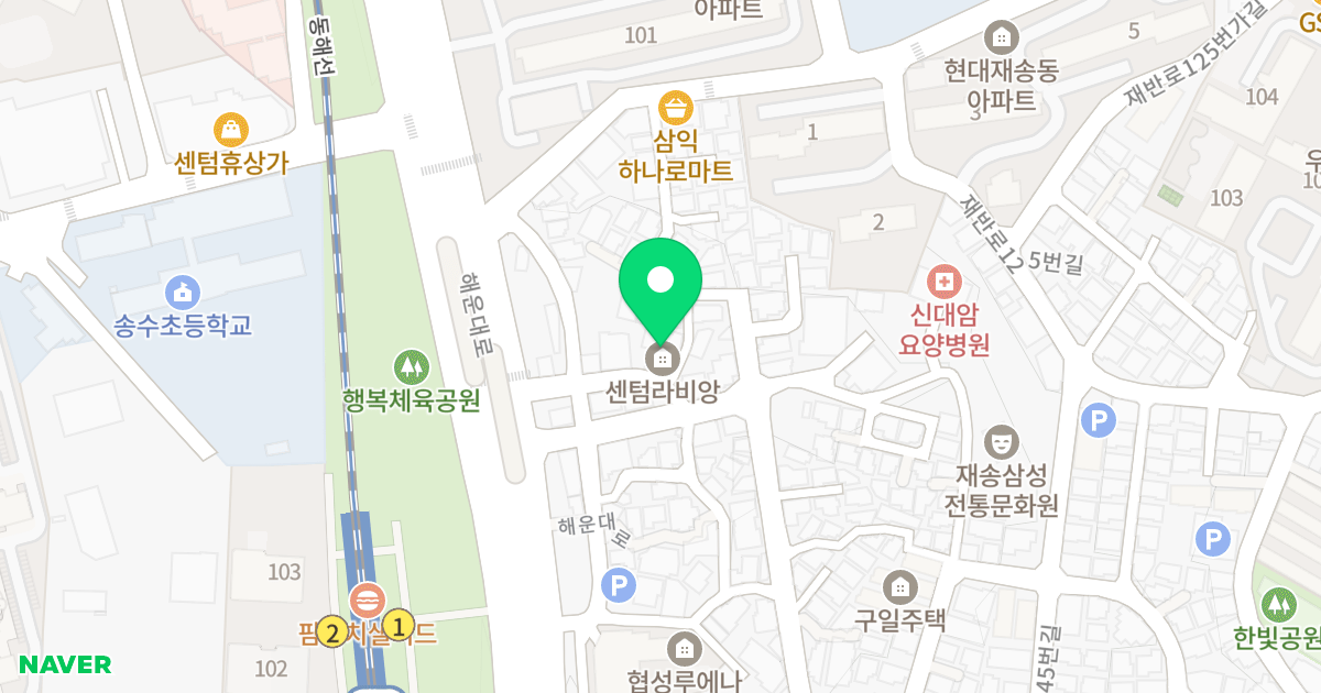 (188) 위치 지도 - 부산광역시 해운대구 해운대로89번길 13