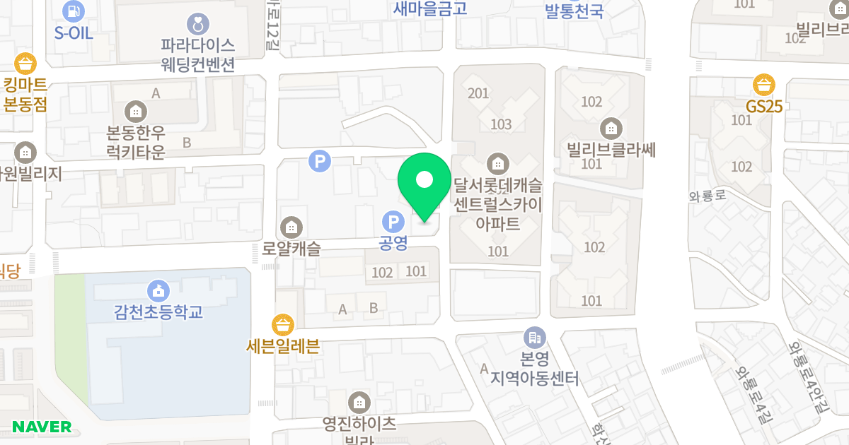 (876) 위치 지도 - 대구광역시 달서구 구마로14길 36