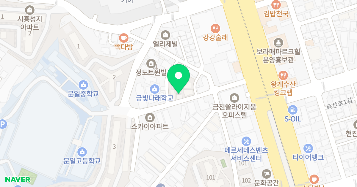 정우센스빌 위치 지도 - 서울특별시 금천구 시흥대로47길 24