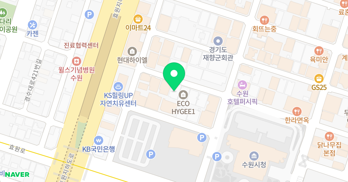 에코휘게 2 위치 지도 - 경기도 수원시 팔달구 권광로175번길 93
