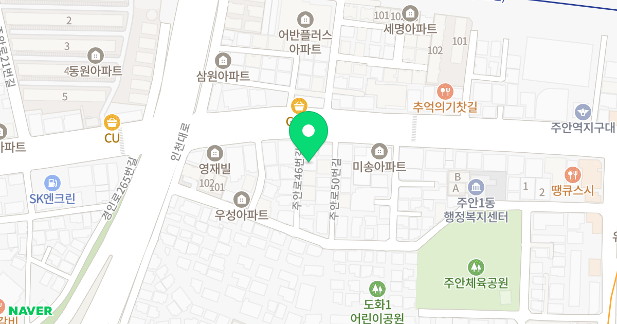 도화오피스텔 위치 지도 - 인천광역시 미추홀구 주안로46번길 5