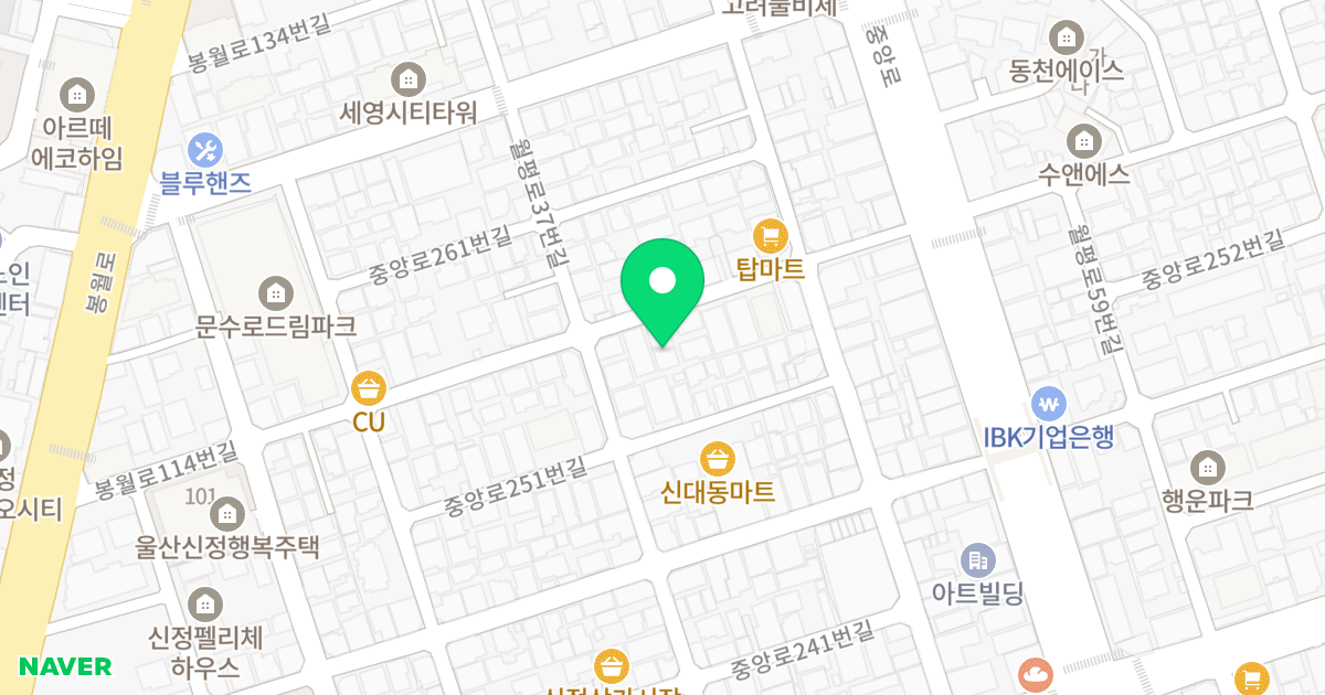 제1동(617-23) 위치 지도 - 울산광역시 남구 봉월로114번길 28