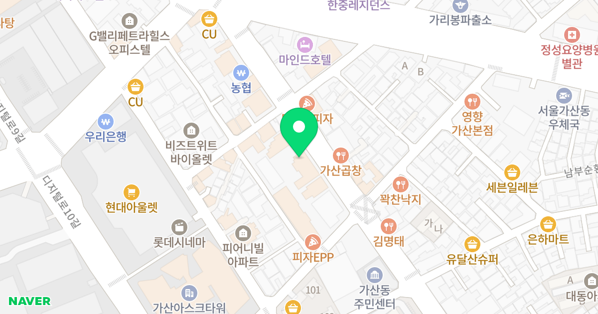 하이펠리스 위치 지도 - 서울특별시 금천구 가산로 143