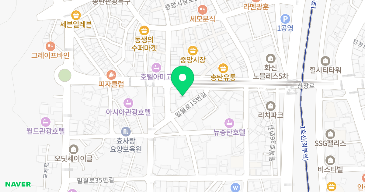 힐사이드 위치 지도 - 경기도 평택시 밀월로15번길 95