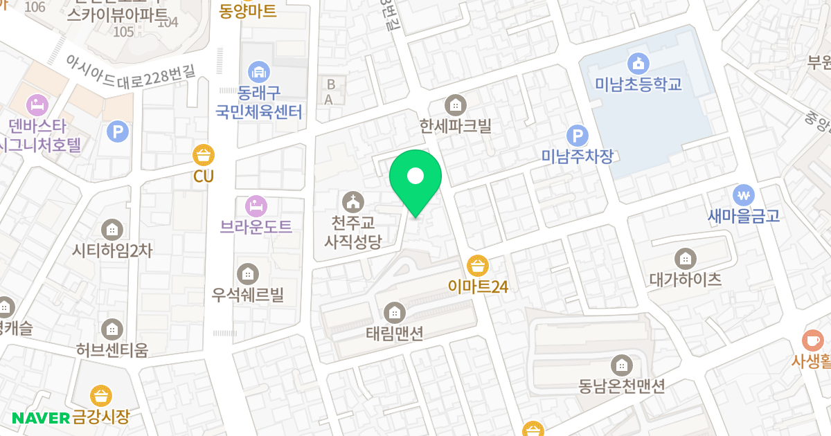 엘이즈 엔15 위치 지도 - 부산광역시 동래구 여고북로123번라길 9