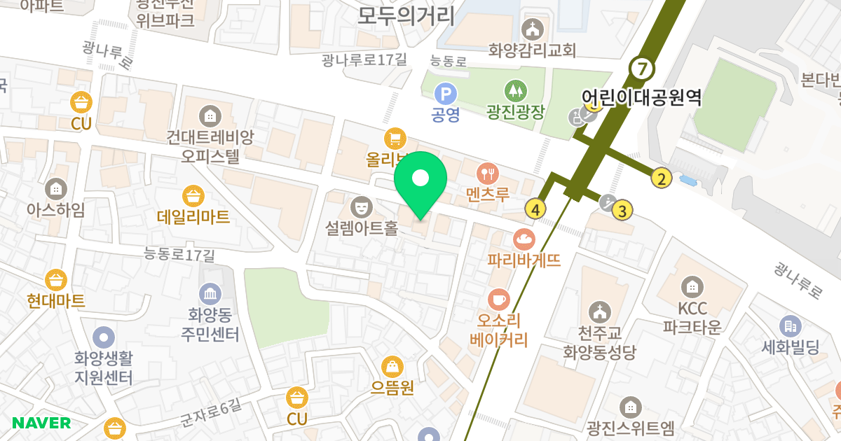 (112-14) 위치 지도 - 서울특별시 광진구