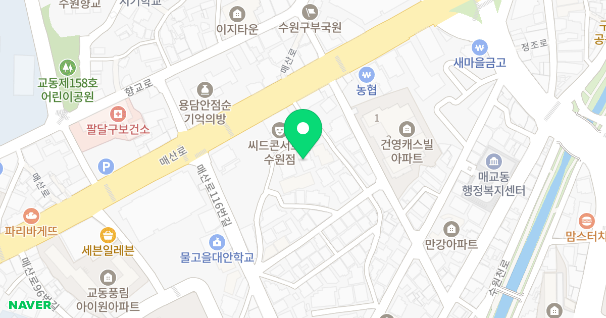 다원 팰리스 위치 지도 - 경기도 수원시 팔달구