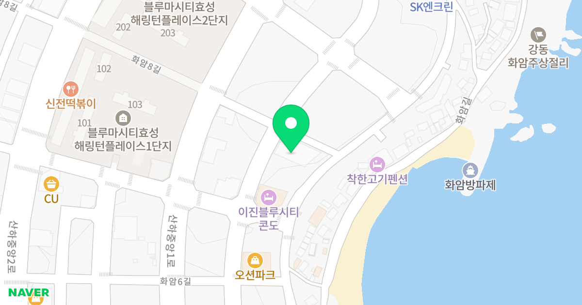 트리움오션뷰 위치 지도 - 울산광역시 북구 화암8길 36