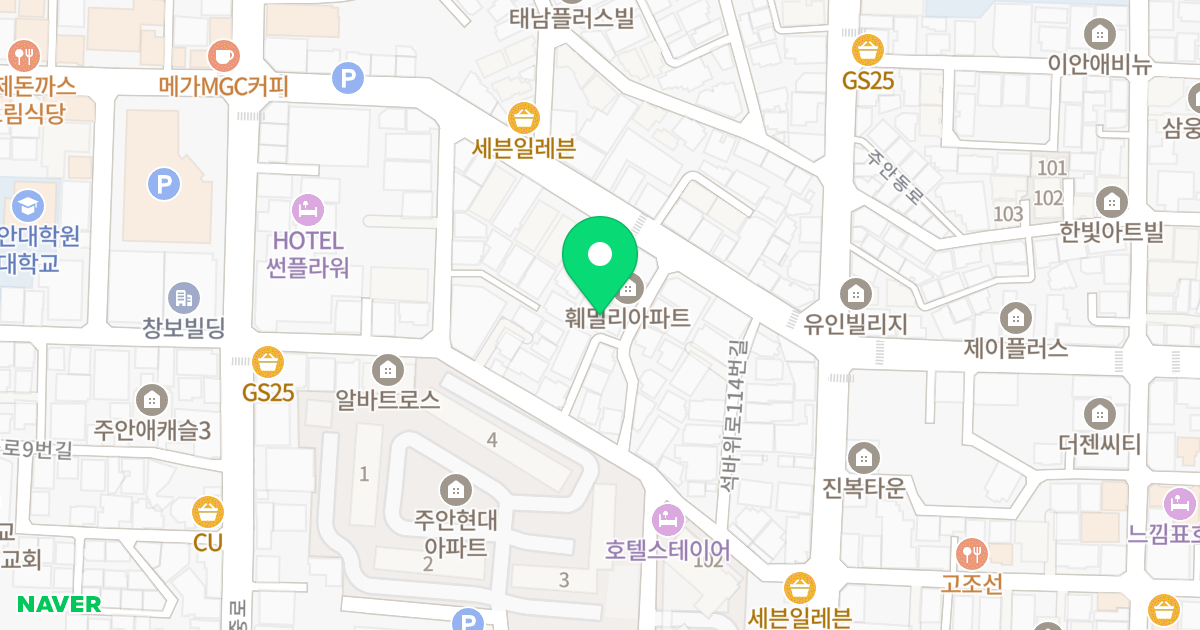 정가빌 위치 지도 - 인천광역시 미추홀구 석바위로110번길 8