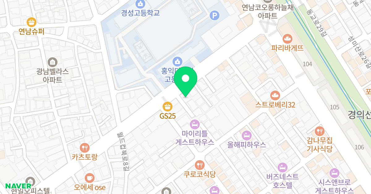 다솜가 위치 지도 - 서울특별시 마포구 성미산로 114