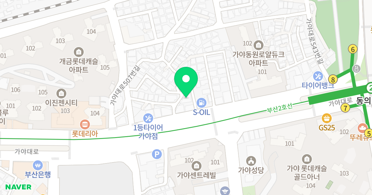 더휴인5차 위치 지도 - 부산광역시 부산진구 가야대로521번길 5