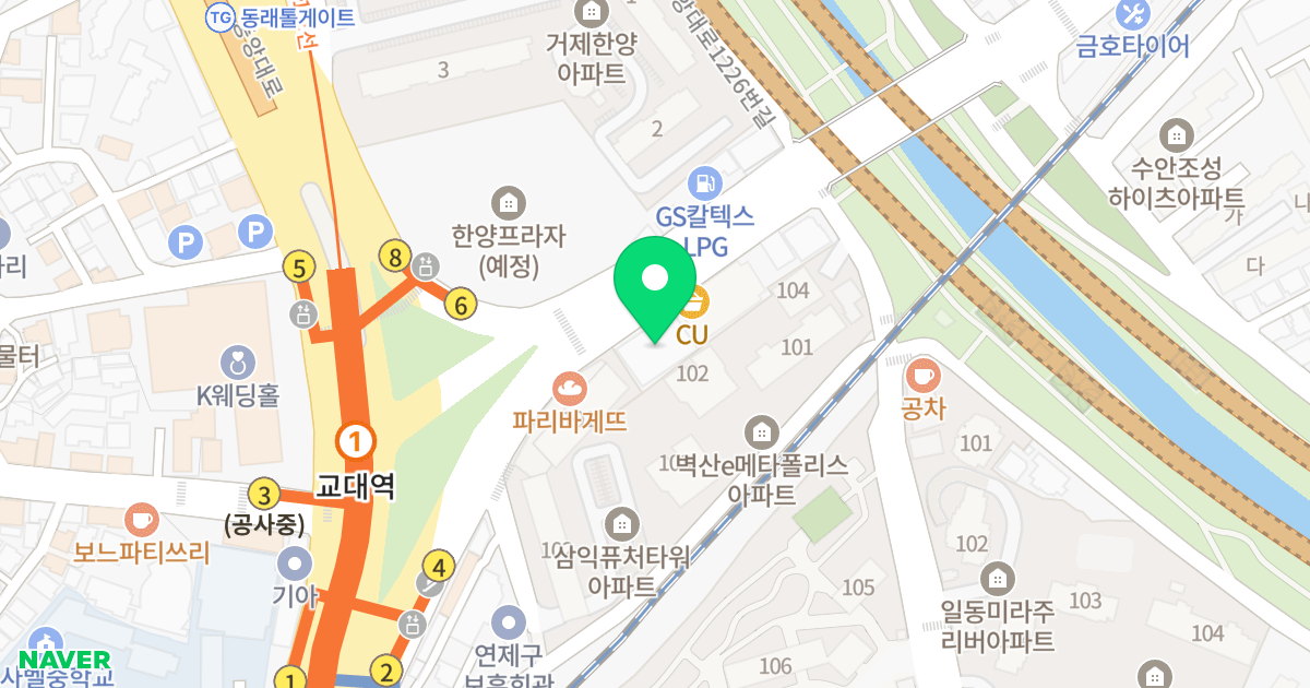 한양타워빌 위치 지도 - 부산광역시 연제구 명륜로 10