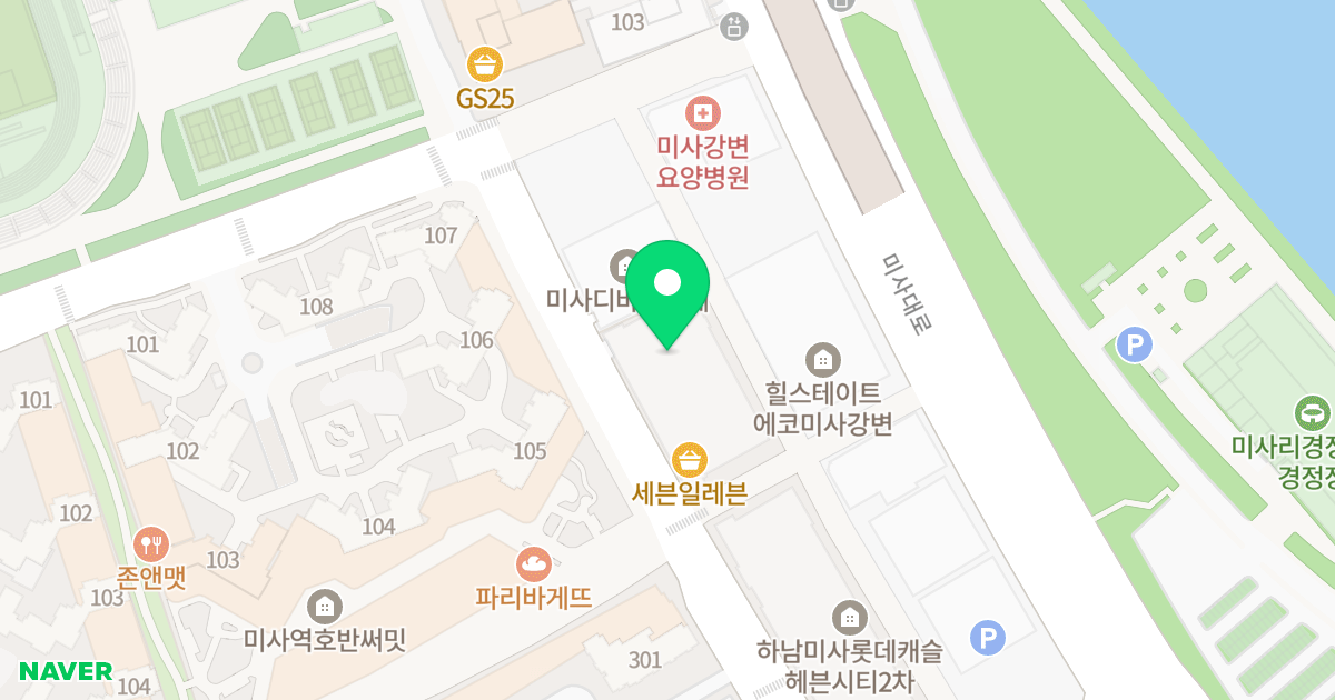 하남미사 롯데캐슬 헤븐시티 Ⅰ 위치 지도 - 경기도 하남시 미사강변한강로 279