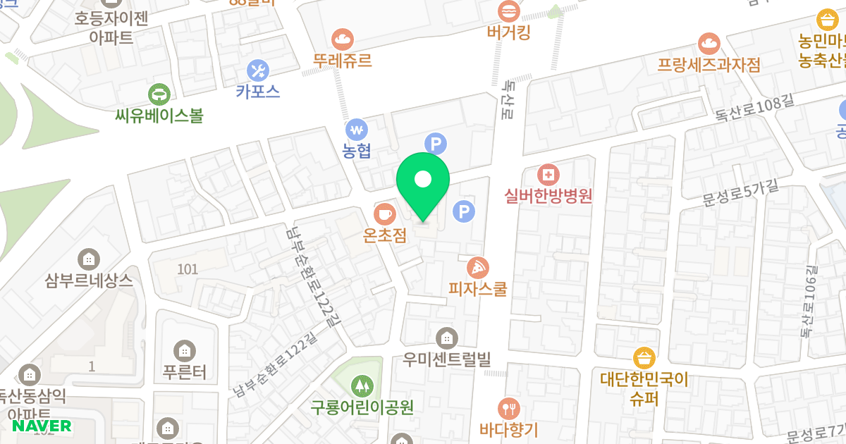 써니타운 위치 지도 - 서울특별시 금천구 독산로109길 11