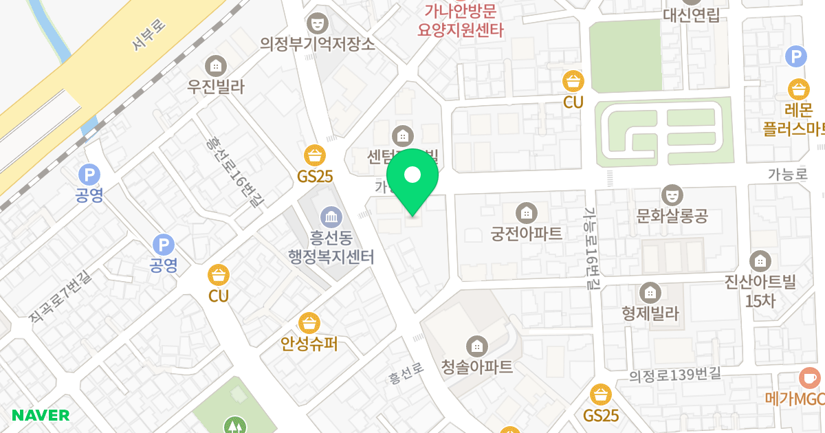 정은리치빌A동 위치 지도 - 경기도 의정부시