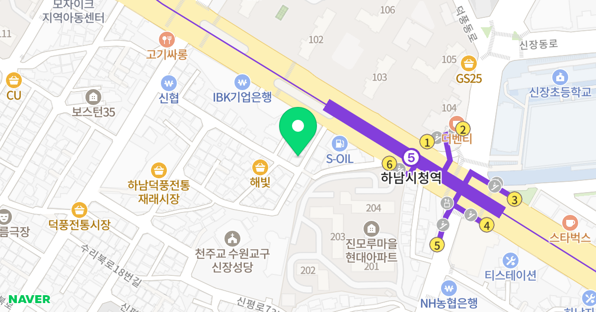 (318-14) 위치 지도 - 경기도 하남시 하남대로833번길 8