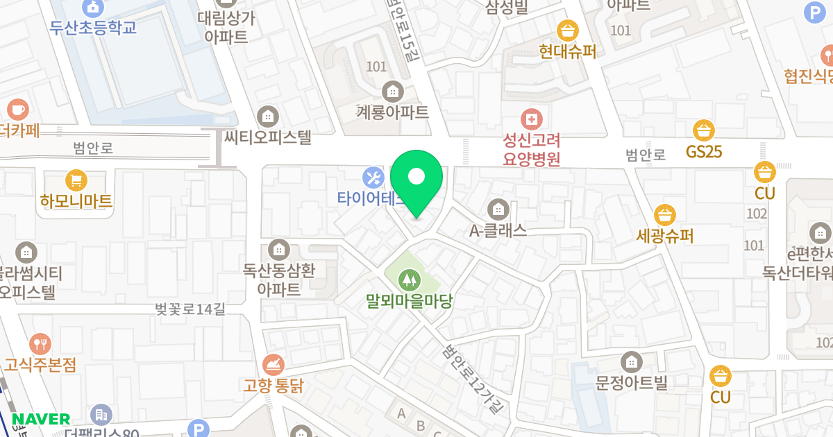 플로체 위치 지도 - 서울특별시 금천구 범안로14길 10
