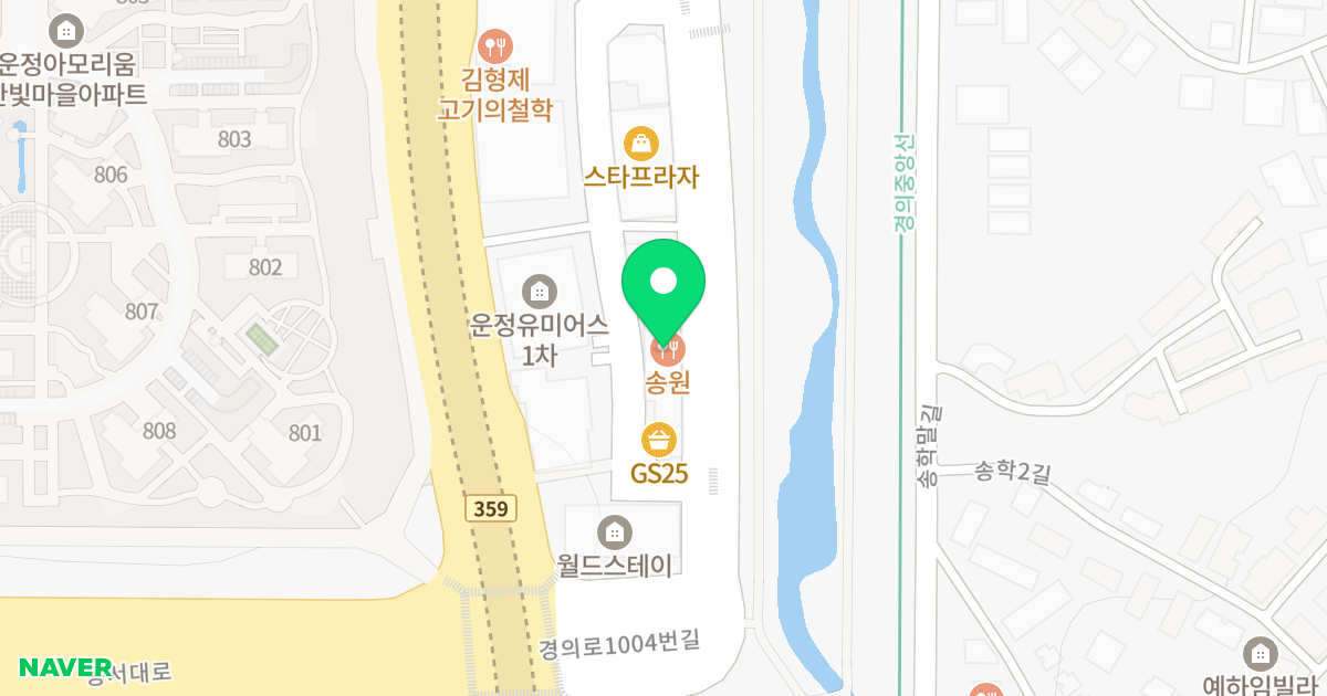 운정유미어스3차 오피스텔 위치 지도 - 경기도 파주시 경의로1004번길 21