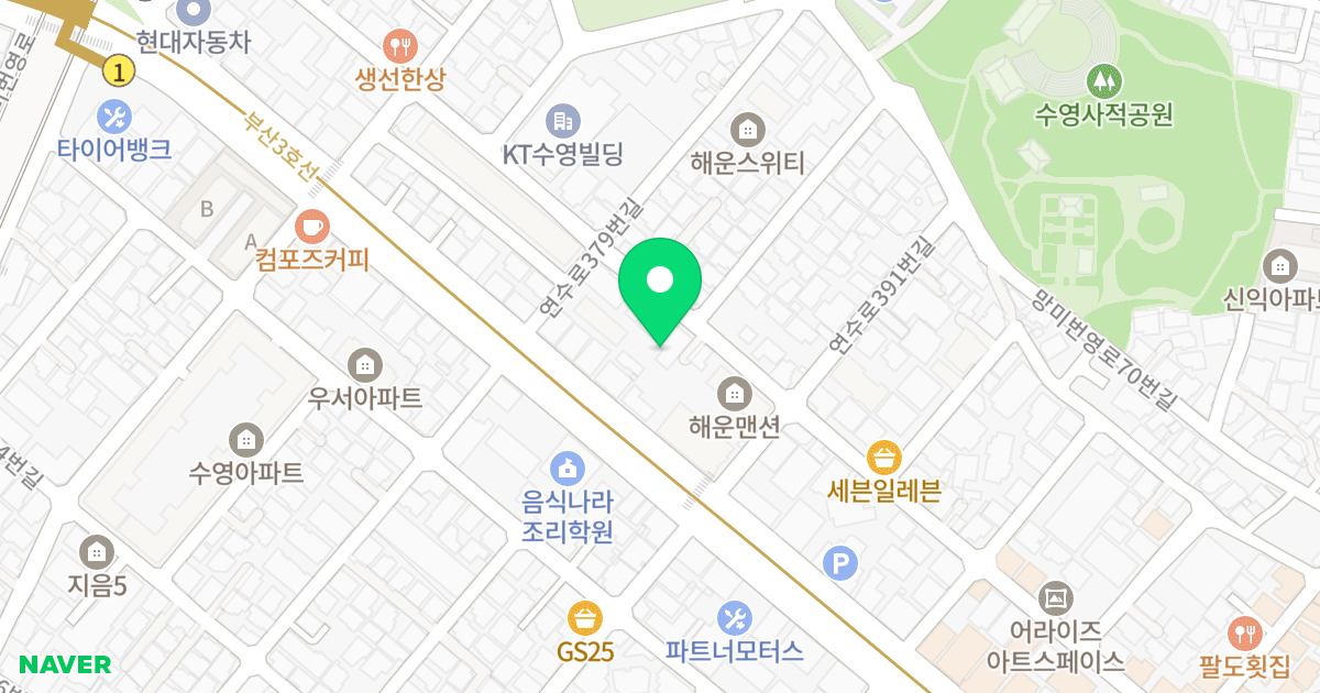 수영 드비앙 위치 지도 - 부산광역시 수영구 망미번영로52번길 66