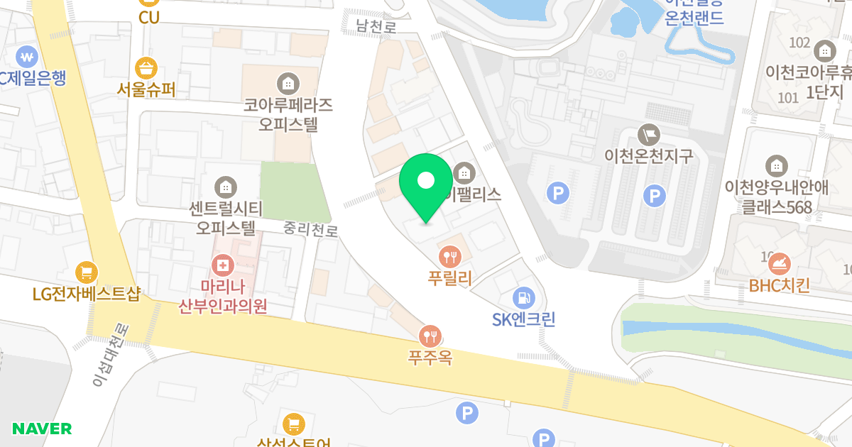 미래캐슬 위치 지도 - 경기도 이천시 중리천로 135