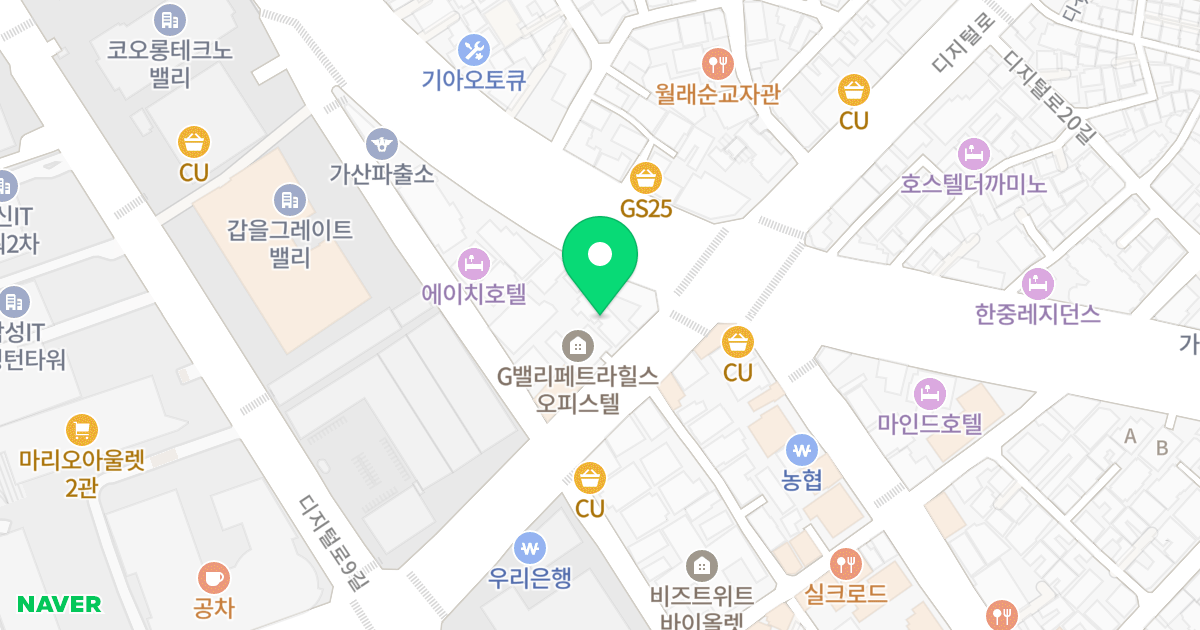 (139-14) 위치 지도 - 서울특별시 금천구 디지털로 209