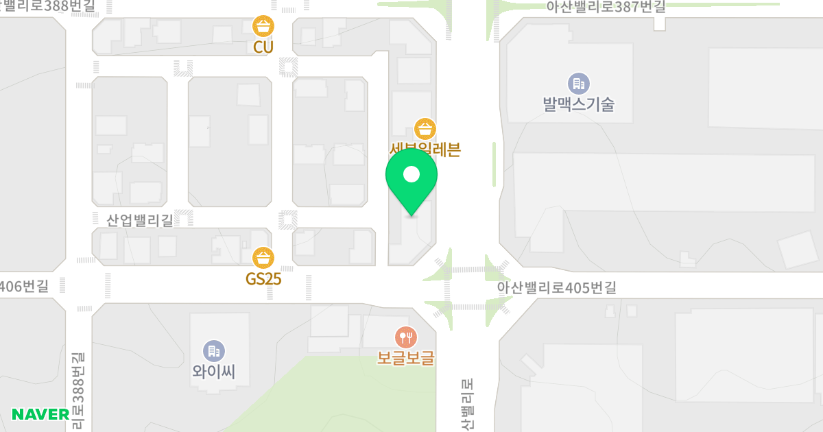 (1999) 위치 지도 - 충청남도 아산시 둔포면 산업밸리길 22