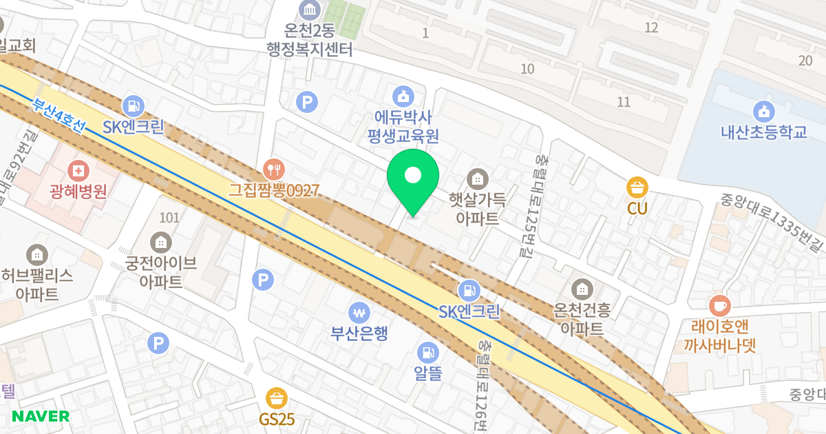 참 조은빌 위치 지도 - 부산광역시 동래구 충렬대로117번길 8