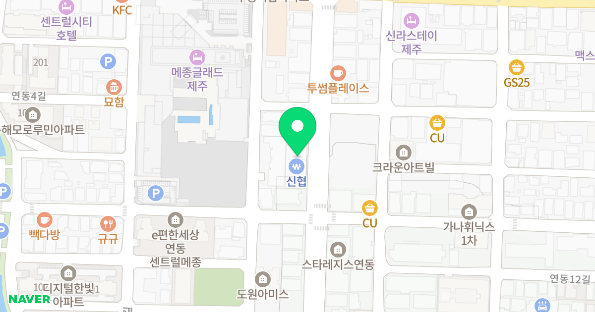 레지던스 이타스Ⅲ 위치 지도 - 제주특별자치도 제주시 신광로 88