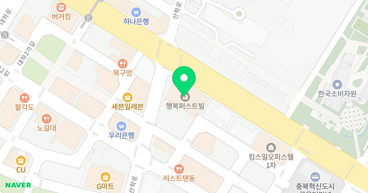 (1477) 위치 지도 - 충청북도 음성군 맹동면 산학로 20