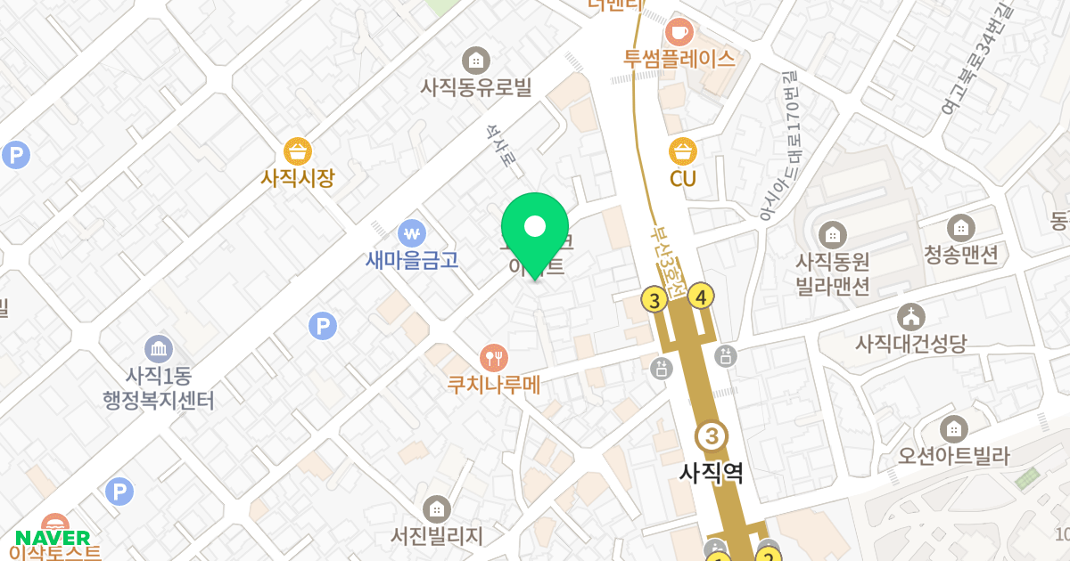 (70-34) 위치 지도 - 부산광역시 동래구