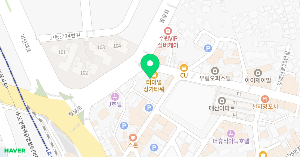 (115) 위치 지도 - 경기도 수원시 팔달구 갓매산로 91