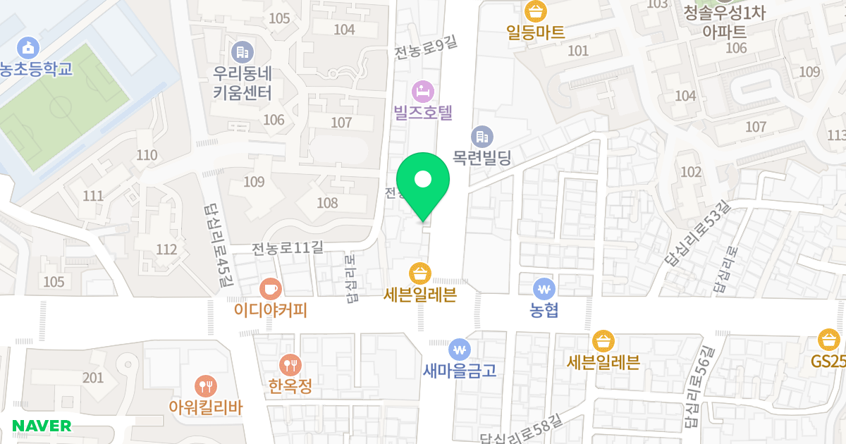 써밋 카운티 위치 지도 - 서울특별시 동대문구 전농로 95