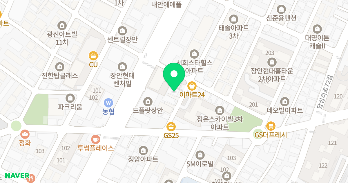 태솔타워 위치 지도 - 서울특별시 동대문구 장한로26가길 86