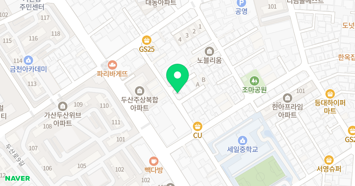 DS빌 위치 지도 - 서울특별시 금천구 시흥대로145길 64