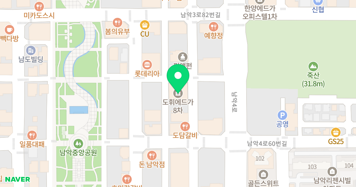 도휘에드가8차오피스텔 위치 지도 - 전라남도 무안군 삼향읍 대죽동로16번길 25
