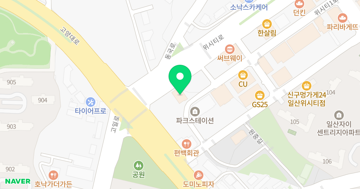 더파인 빌딩 위치 지도 - 경기도 고양시 일산동구 위시티로 6