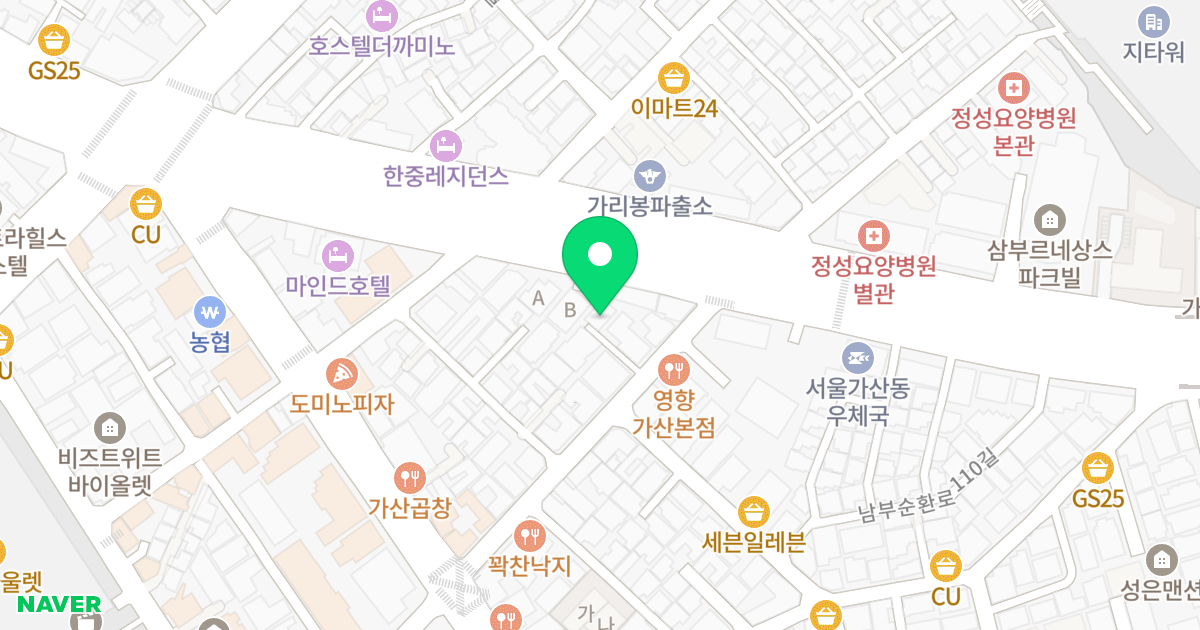 (142-2) 위치 지도 - 서울특별시 금천구 남부순환로108길 10-4